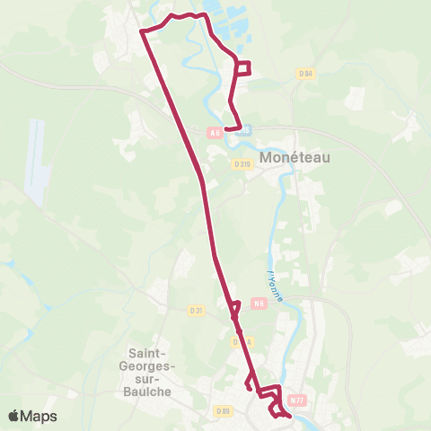 AuxR_M Gurgy ↔ Auxerre map