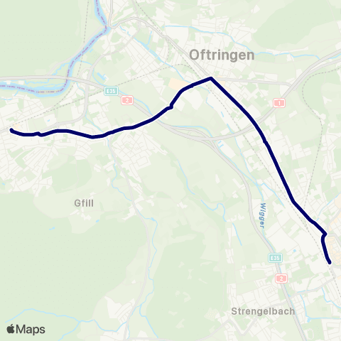 Aargau Verkehr Zofingen, Bahnhof - Rothrist, Bahnhof map