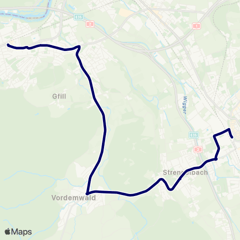 Aargau Verkehr Zofingen, Bahnhof - Vordemwald, Pflegeheim Sennhof map