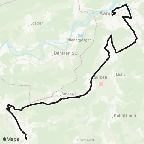 Aargau Verkehr Zofingen, Bahnhof - Suhr, Bahnhof map