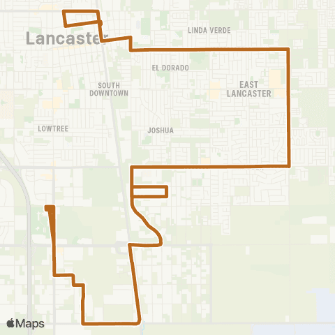 AVTA Eastside Lancaster map
