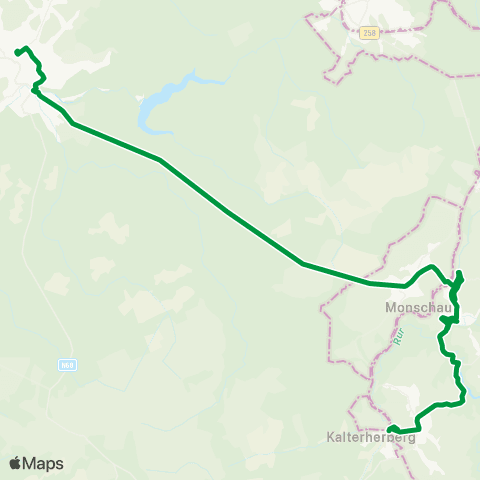 AVV Eupen - Mützenich - Monschau - Kalterherberg map