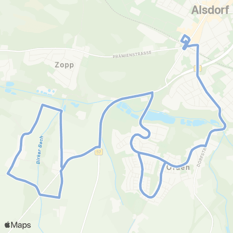 AVV Stadtbus Alsdorf: Duffesheide - Ofden - Annapark map