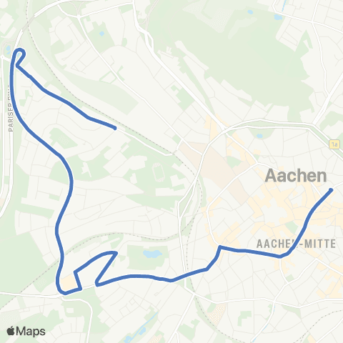AVV Hörn Kastanienweg - Weststraße - Aachen Bushof map