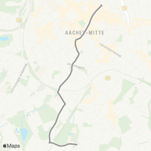 AVV Aachen Ronheider Weg - Habsburgerallee - Aachen Bushof map