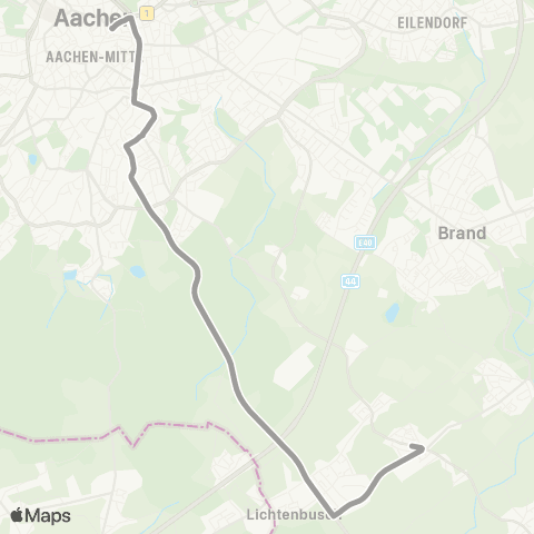 AVV Aachen Bushof - Kaiserplatz - Burtscheid - Pascalstraße - SCHUMAG - Schleckheim map