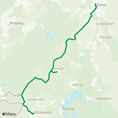 AVV Düren - Gey - Kleinhau - Vossenack - Lammerdorf - Simmerath map