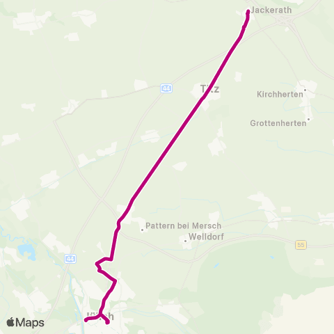 AVV Jülich - Mersch - Titz map