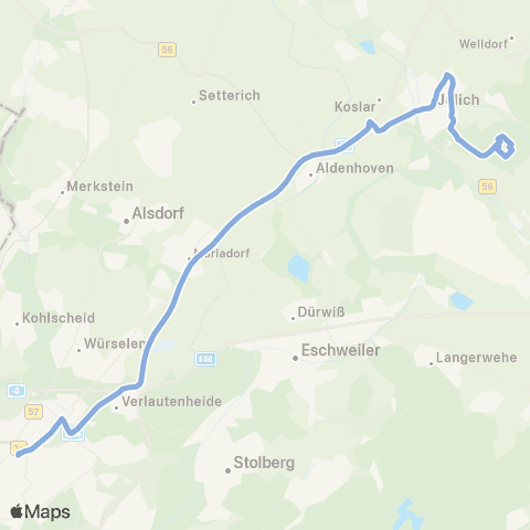AVV Aachen - Jülich - Forschungszentrum map