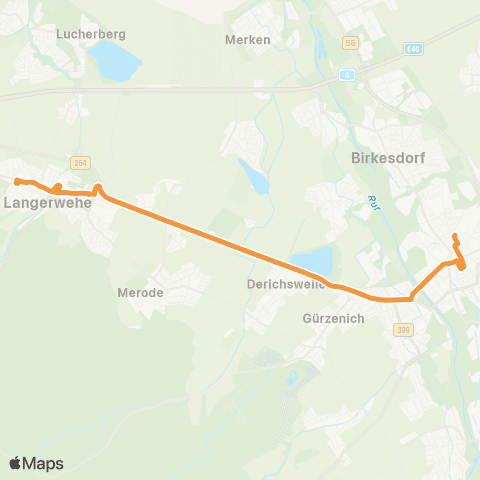 AVV Düren - Gürzenich - Langerwehe map