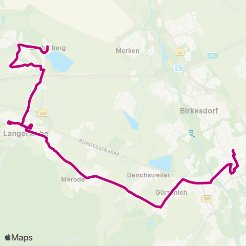 AVV Düren - Schlich - Langerwehe - Inden / Altdorf - Lamersdorf - Lucherberg / Frenz map