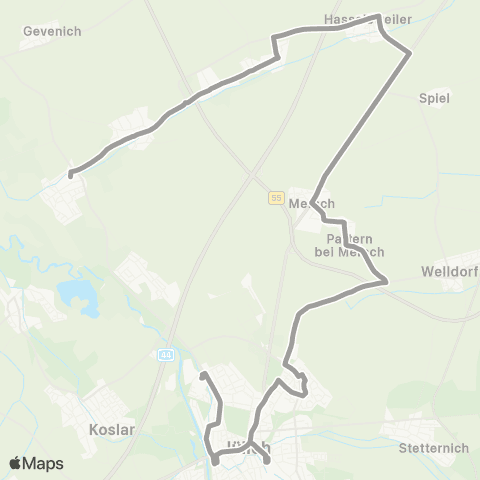AVV Verstärkerfahrten Titz - Jülich map