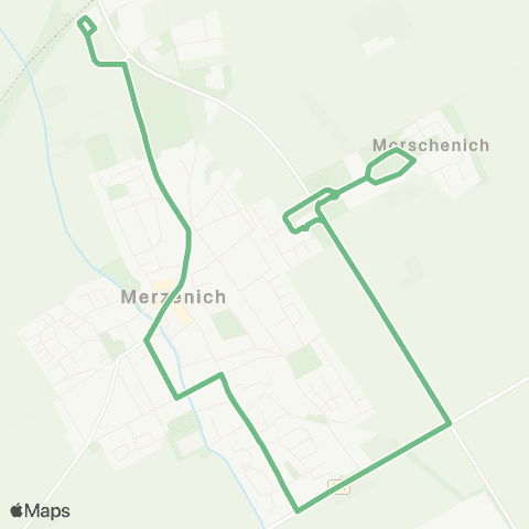 AVV Merzenich Bahnhof - Merzenich Rathaus - Merzenich Schöne Aussicht map