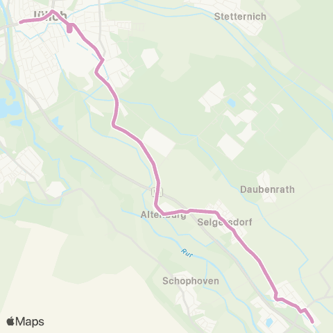 AVV Huchem-Stammeln - Krauthausen - Daubenrath - Selgersdorf - Altenburg - Jülich map