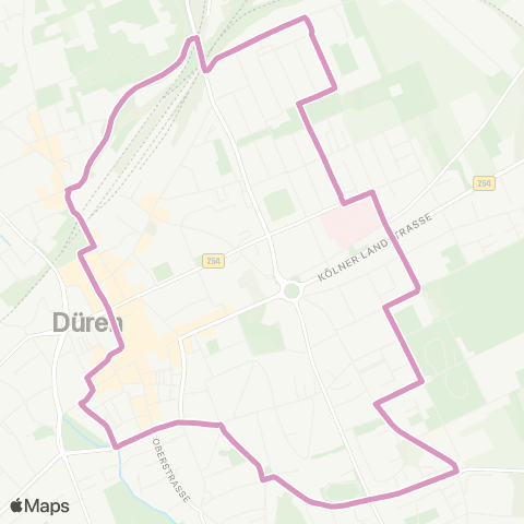 AVV Düren Kaiserplatz - Gneisenaustraße - Städt. Krankenhaus - Grüngürtel - Kaiserplatz map