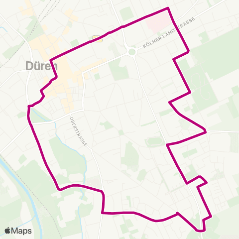 AVV Düren Kaiserplatz - Odenthalstraße - Gneisenaustraße - Städt. Krankenhaus - Kaiserplatz map