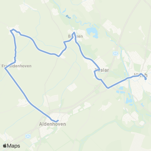 AVV Jülich - Koslar - Barmen - Ederen - Freialdenhoven - Aldenhoven map