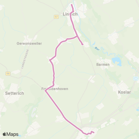 AVV Linnich - Rurdorf - Welz - Ederen - Freialdenhoven - Aldenhoven map