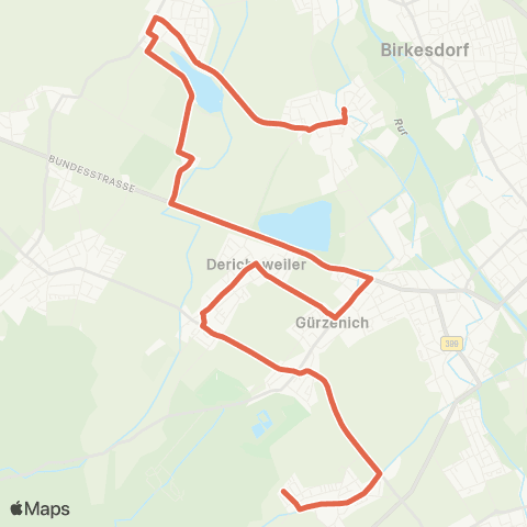 AVV Verstärkerfahrten Birgel - Derichsweiler - Echtz - Mariaweiler map