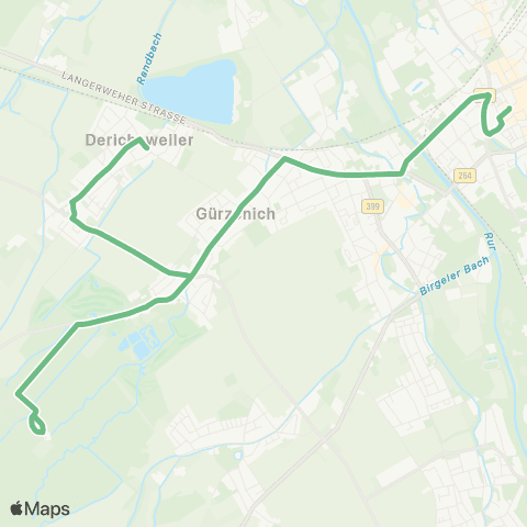 AVV Düren Kaiserplatz - Gürzenich - Birgel / Derichsweiler map