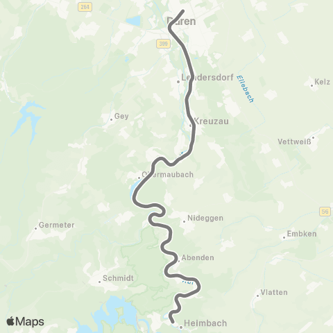 AVV Linnich - Jülich - Huchem-Stammeln - Düren map