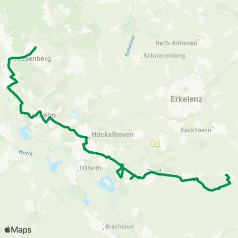 AVV (Katzem-) Lövenich - Baal - Hückelhoven - Ratheim - Wassenberg map