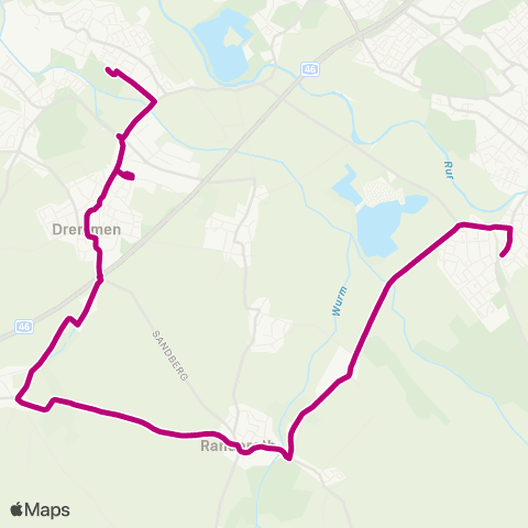 AVV (Oberbruch - ) Dremmen - Uetterath - Randerath - Himmerich - Hilfarth map