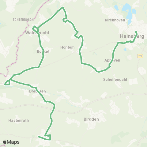 AVV Heinsberg - Aphoven - Laffeld - Selsten - Waldfeucht - Bocket - Saeffelen - Breberen - Gangelt map