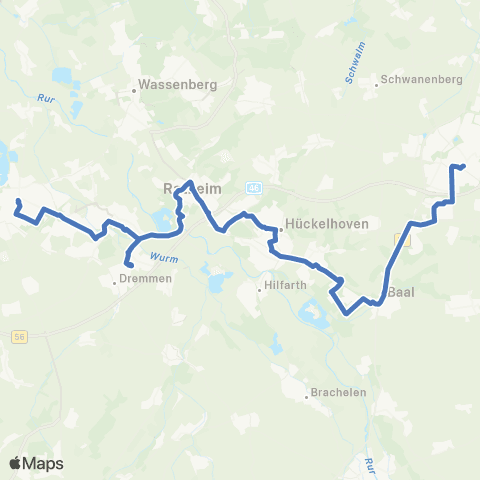 AVV Erkelenz - Baal - Doveren - Hückelhoven - Ratheim - Dremmen - Oberbruch - Heinsberg map