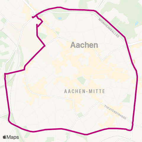 AVV Ponttor - Kaiserplatz - Hbf - Schanz - Technische Hochschule - Ponttor map