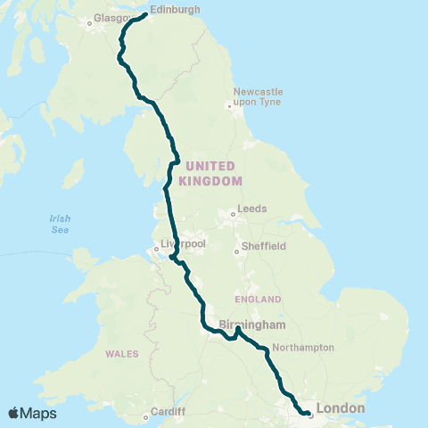 Avanti West Coast Avanti West Coast map