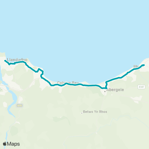 Arriva Wales Rhyl Bus Sta Stand A - Palladium Stop Y map