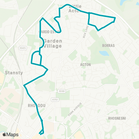 Arriva Wales Wrexham Bus Sta 5 - Wrexham Bus Sta 5 map