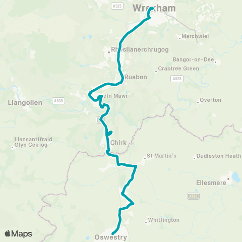 Arriva Wales Wrexham Bus Station 1 - Bus Station map