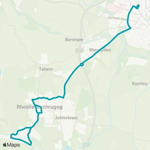 Arriva Wales Wrexham Bus Sta 4 - Wrexham Bus Sta 4 map
