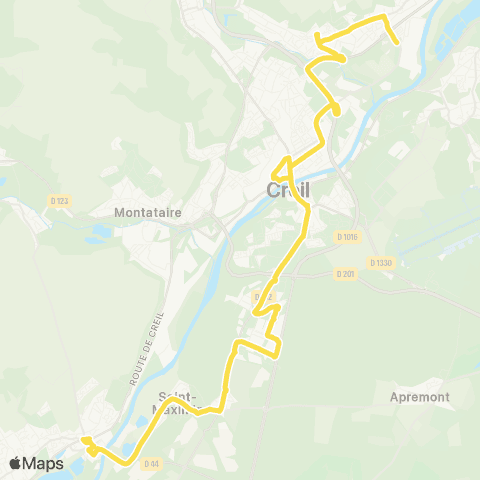 AXO Villers-St-Paul - Creil Gare - St-Leu-d'Esserent Pl. de la Rép map