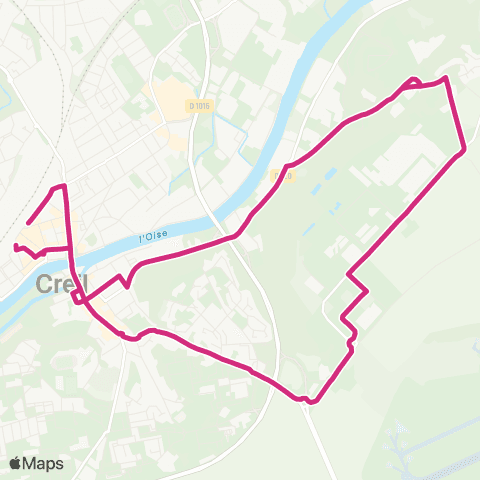 AXO Express Alata - Creil Gare - Parc Alata map