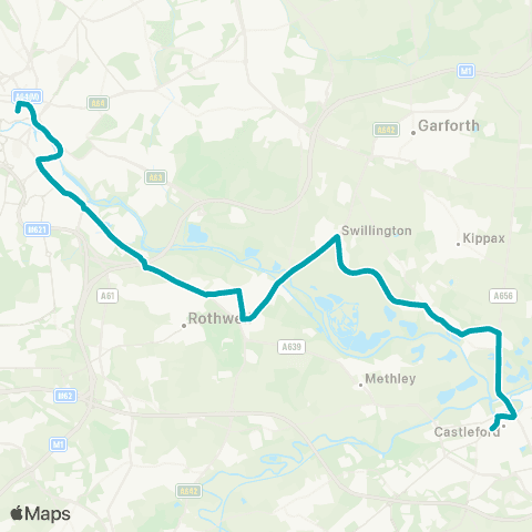 Arriva Yorkshire Castleford Bus Station - Corn Exchange D map