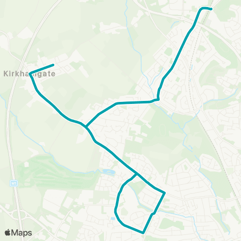 Arriva Yorkshire Brandy Carr Rd Lindale Av - Outwood Grange Sch map