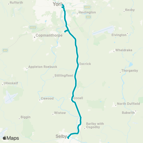Arriva Yorkshire Piccadilly - Bus Station Stand 1 map
