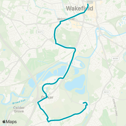 Arriva Yorkshire Asda Wakefield - Wakefield Bus Station map
