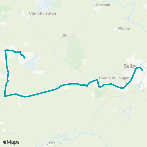 Arriva Yorkshire Seafox Court - Park Street Shelter map