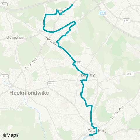 Arriva Yorkshire Dewsbury Bus Station - Holden Ing Way map