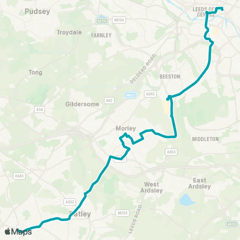 Arriva Yorkshire Northgate T3 - Leeds City Bus Station map