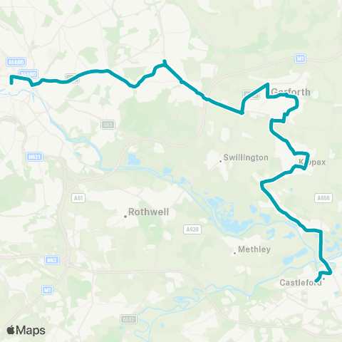 Arriva Yorkshire Castleford Bus Station - City Square H map