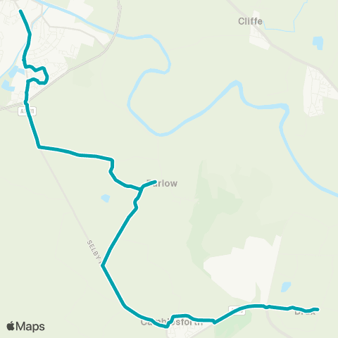 Arriva Yorkshire Bus Station Stand 2 - Castle Hill Lane map