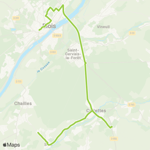 Azalys - Lignes périurbaines Etang - Gare SNCF map