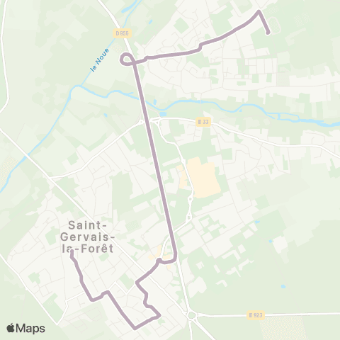 Azalys - Lignes scolaires Collège Carné - Gérard Dubois map