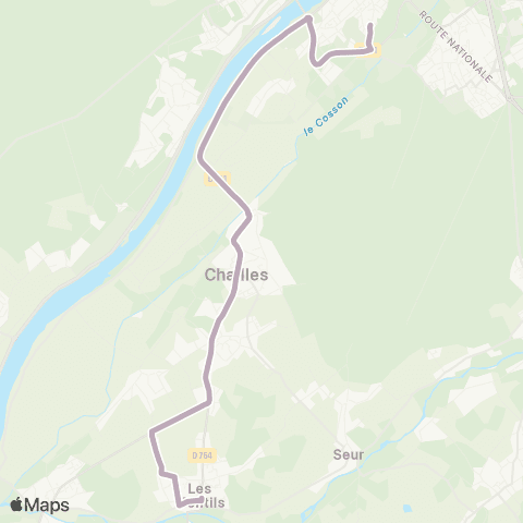 Azalys - Lignes scolaires Collège Vienne - École map