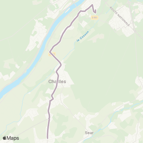 Azalys - Lignes scolaires Collège Vienne - Bourg map